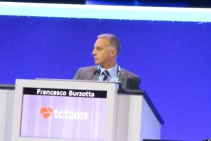 Francesco Burzotta presents the findings from FORZA at TCT 2019