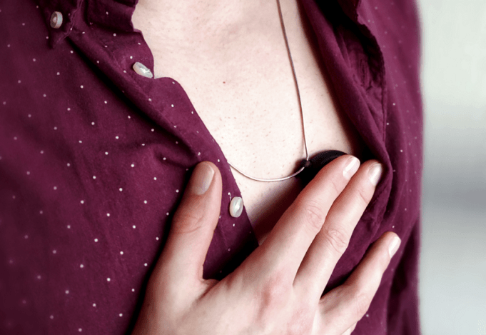 Wearable necklace-ECG can detect abnormal heart rhythm
