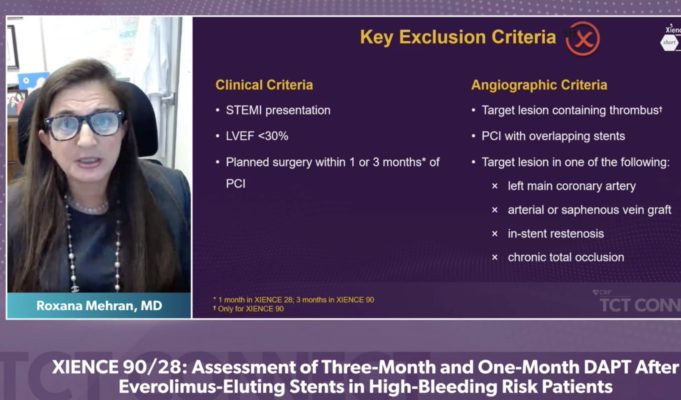 TCT Connect 2020: XIENCE trials demonstrate non-inferiority of shorter-term DAPT regimens Mehran TCT 2020